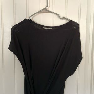Zara women’s tunic top with midsection tie black size S